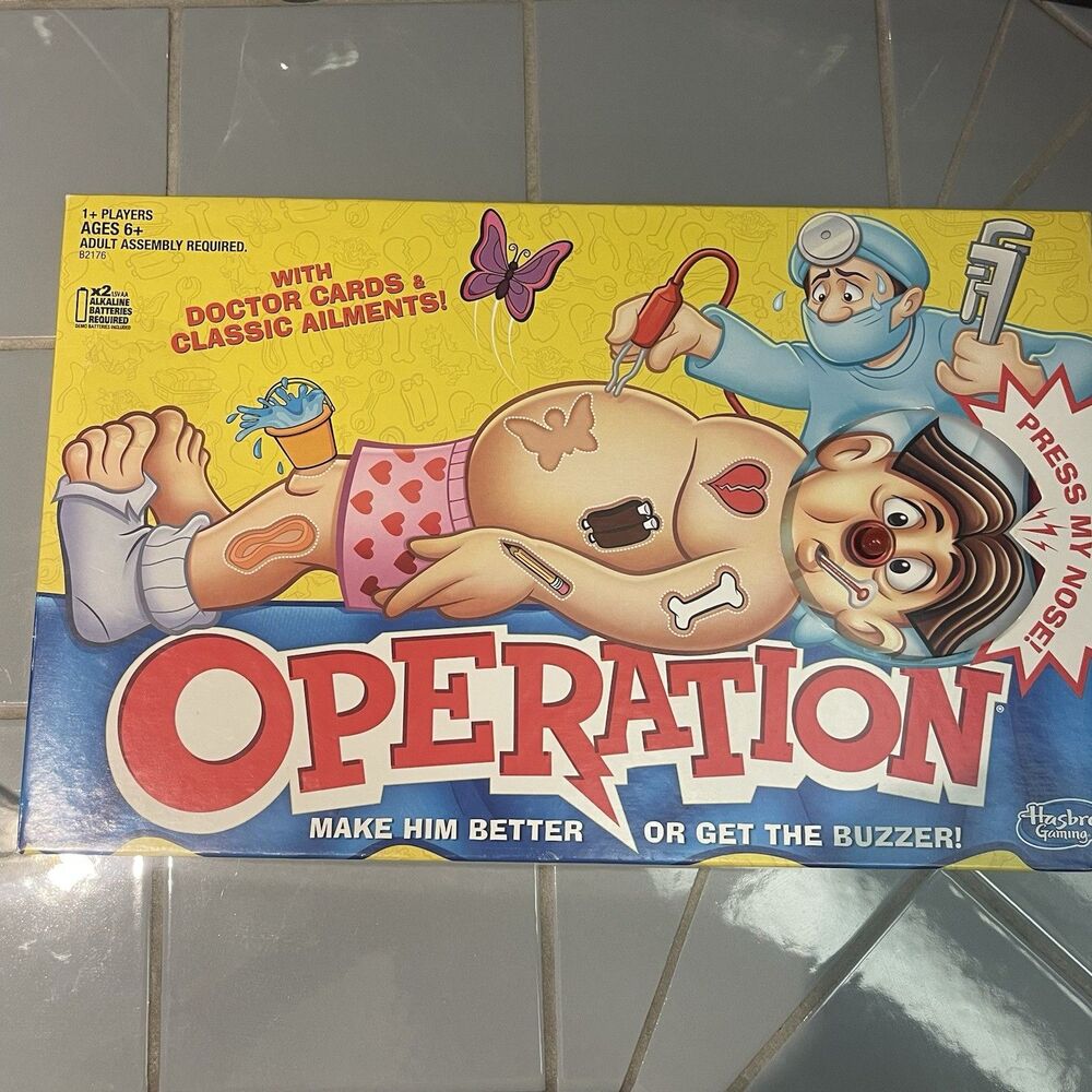 Operation Electronic Board Game with Doctor Cards and Funny Ailments, Kids Games